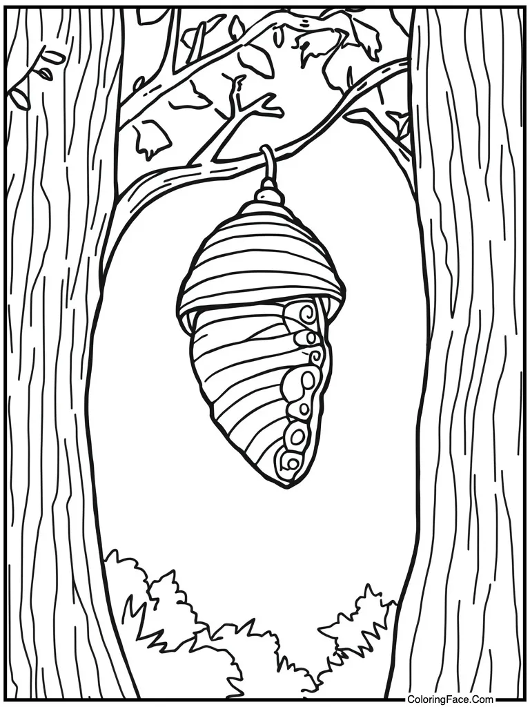 Emerging from chrysalis shell