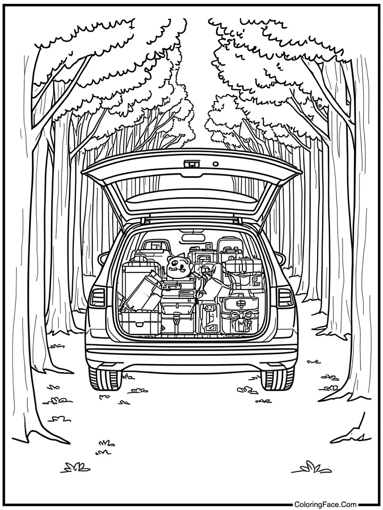 Trunk full of luggage