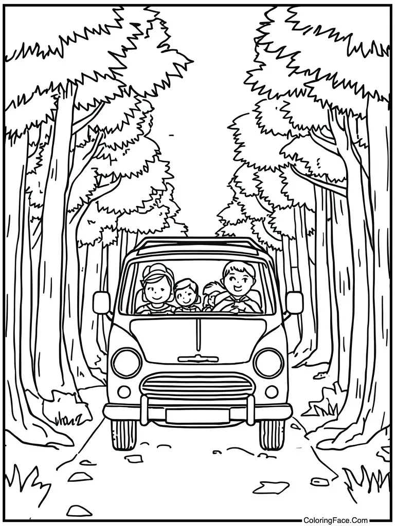 Minivan family road trip