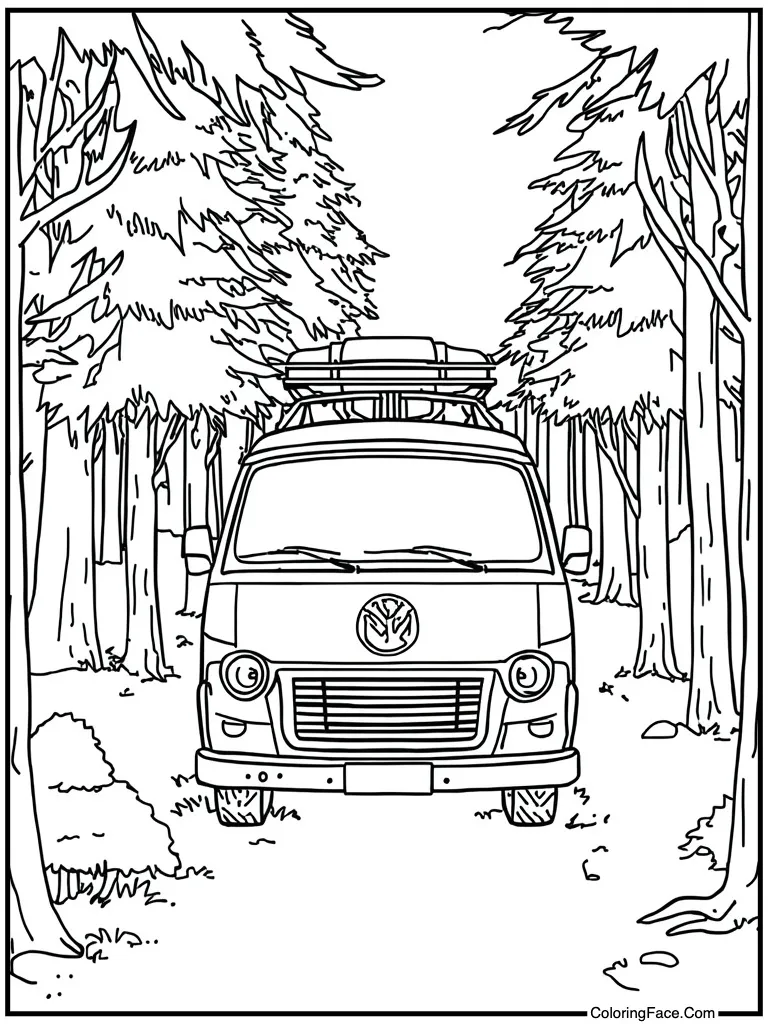 Camper van holiday trip