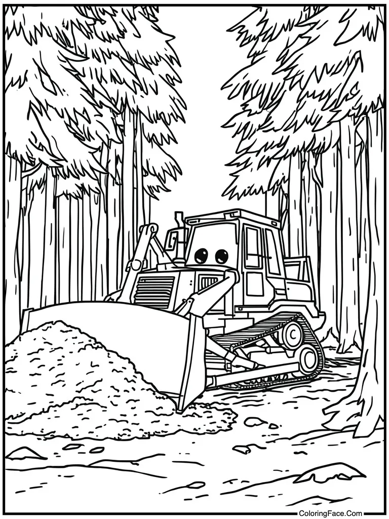 Bulldozer pushing pile dirt