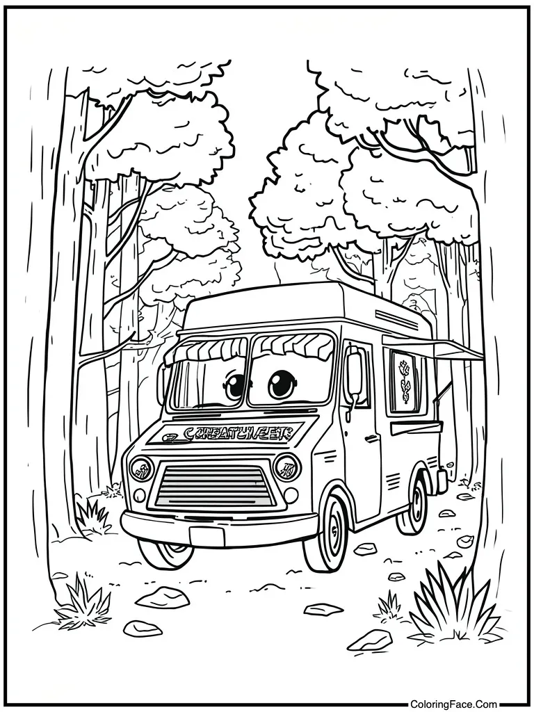 Food truck serving tacos