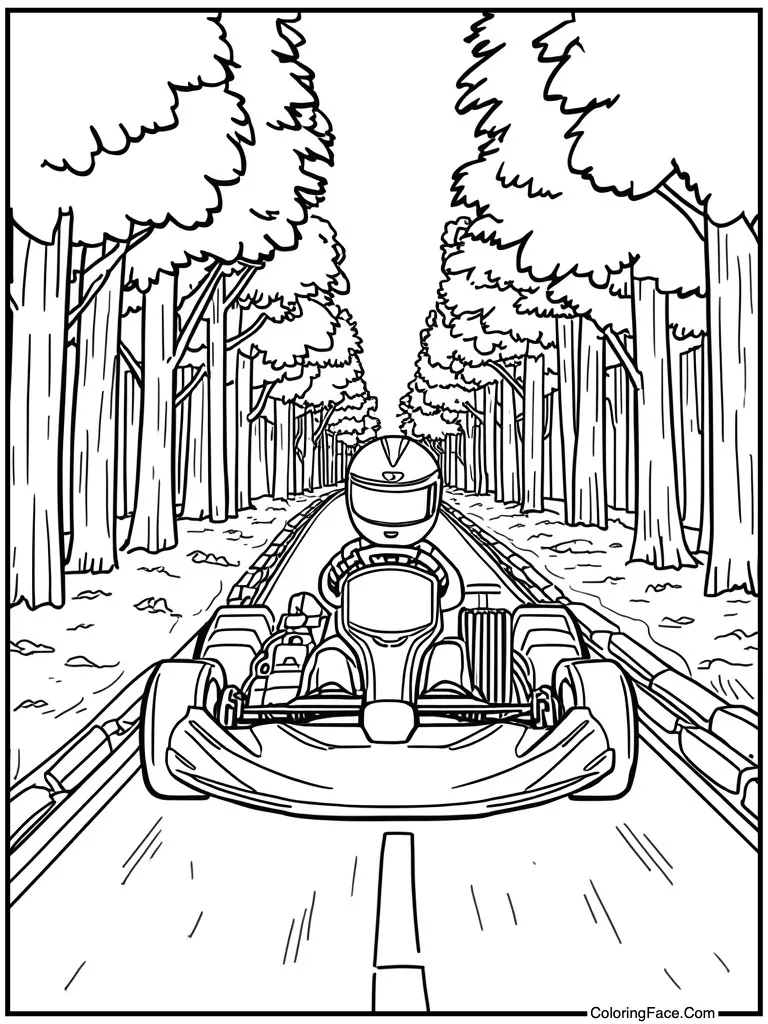 Go kart racing track