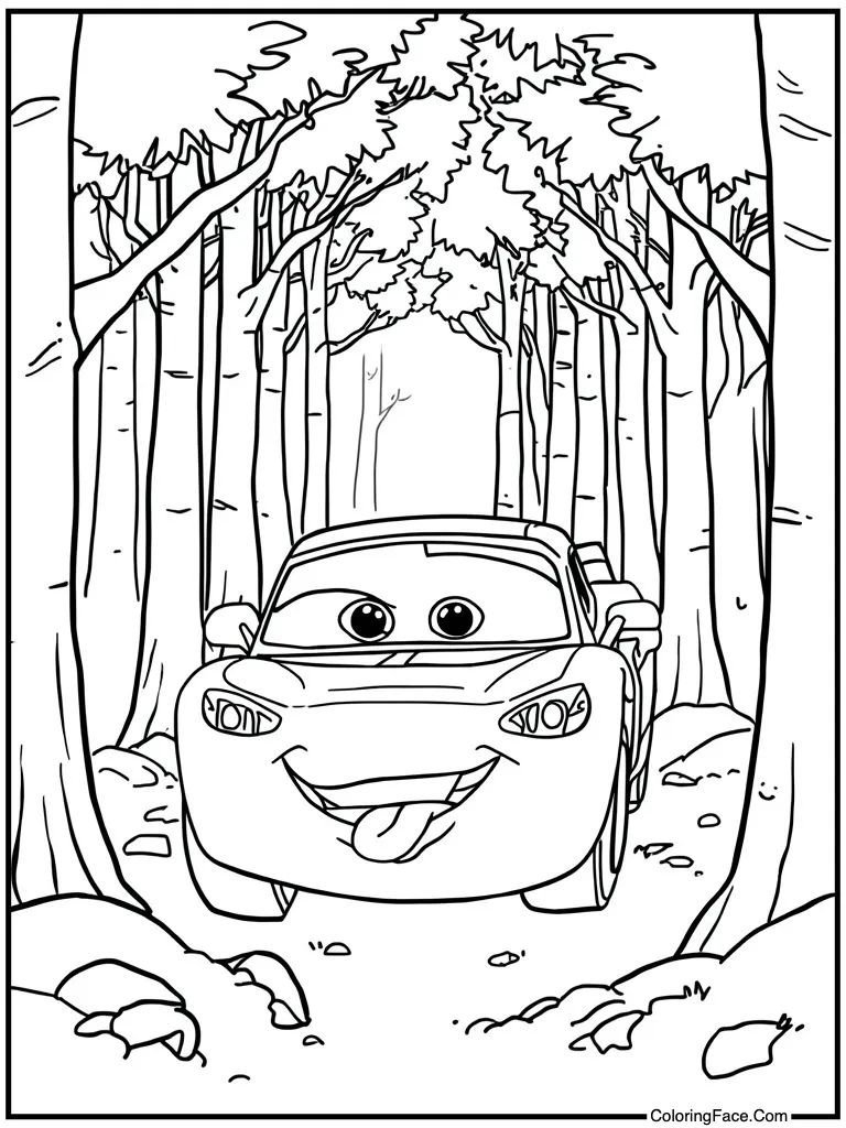 Vehicle sticking out tongue