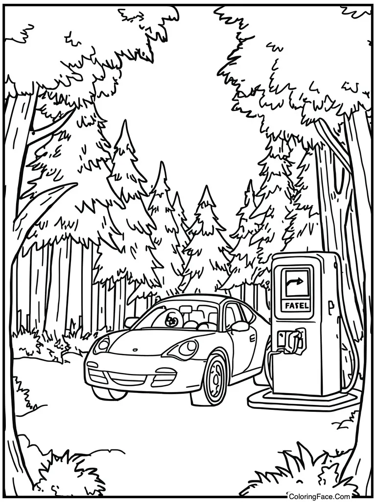 Gas station fuel pump