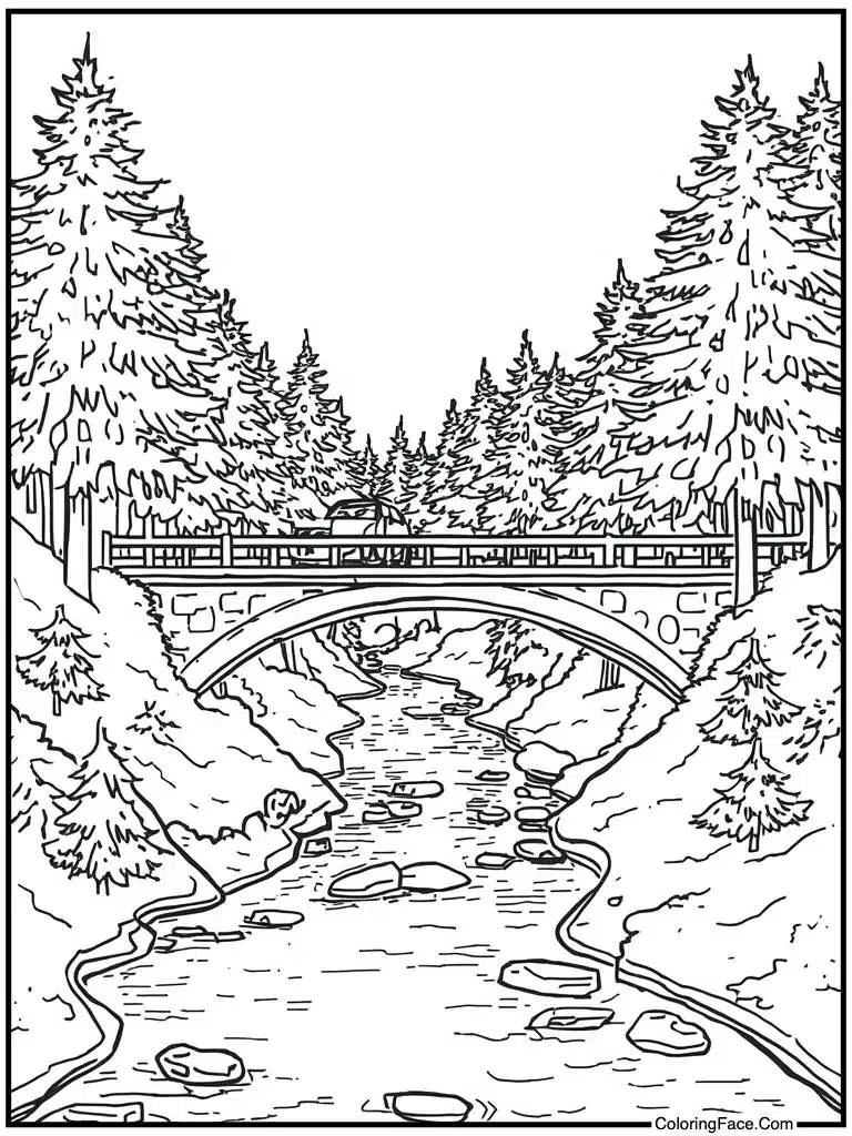 Highway bridge over river