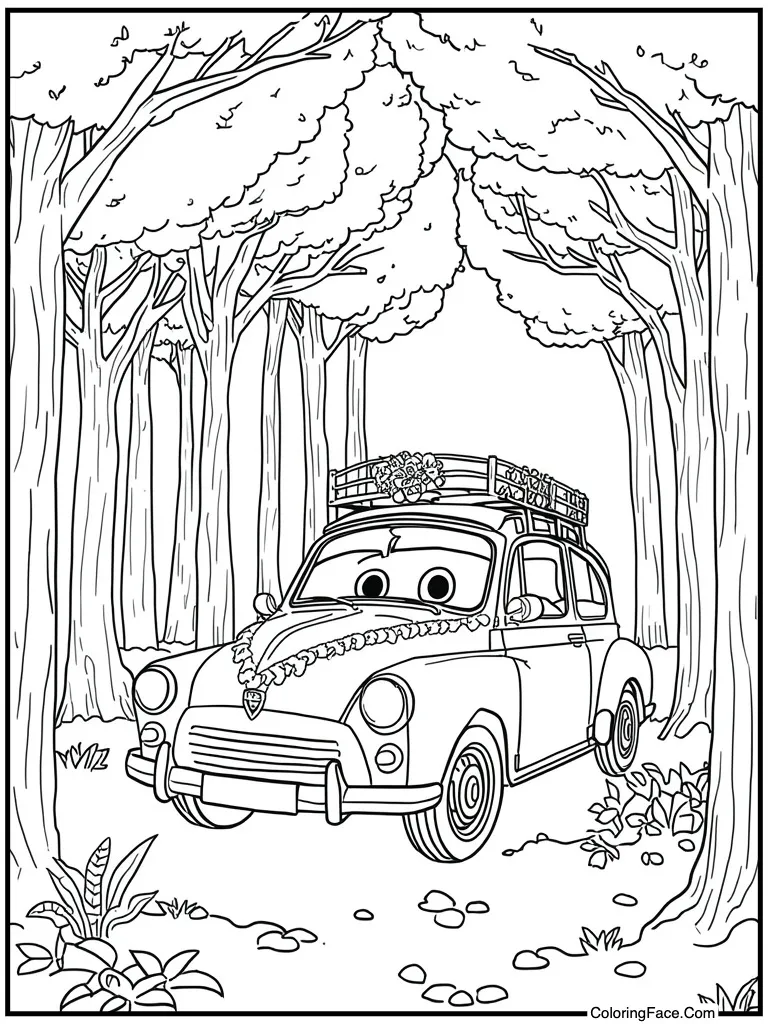 Wedding vehicle tin cans