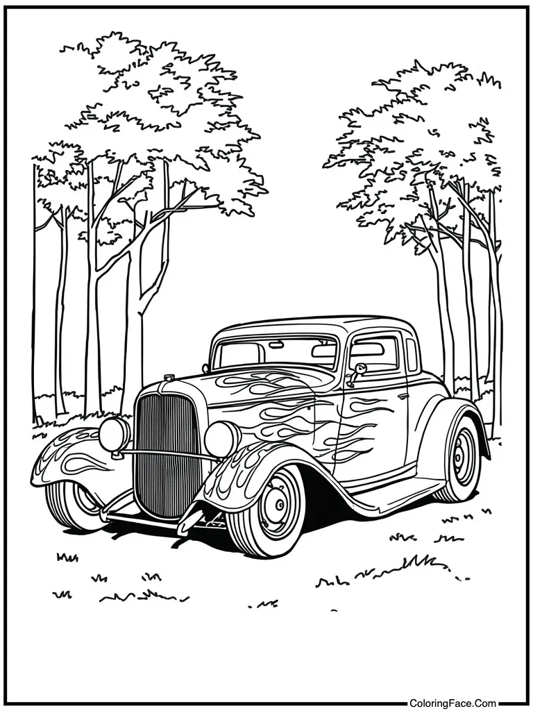 Hot rod flames paint