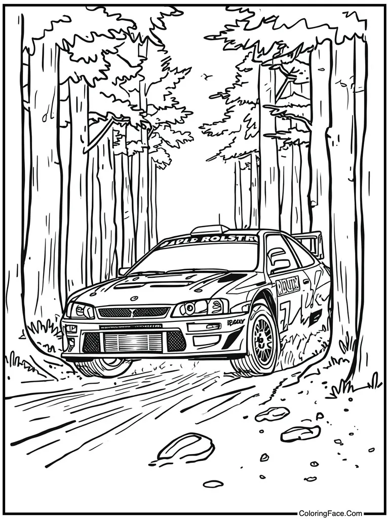 Rally auto dirt splash