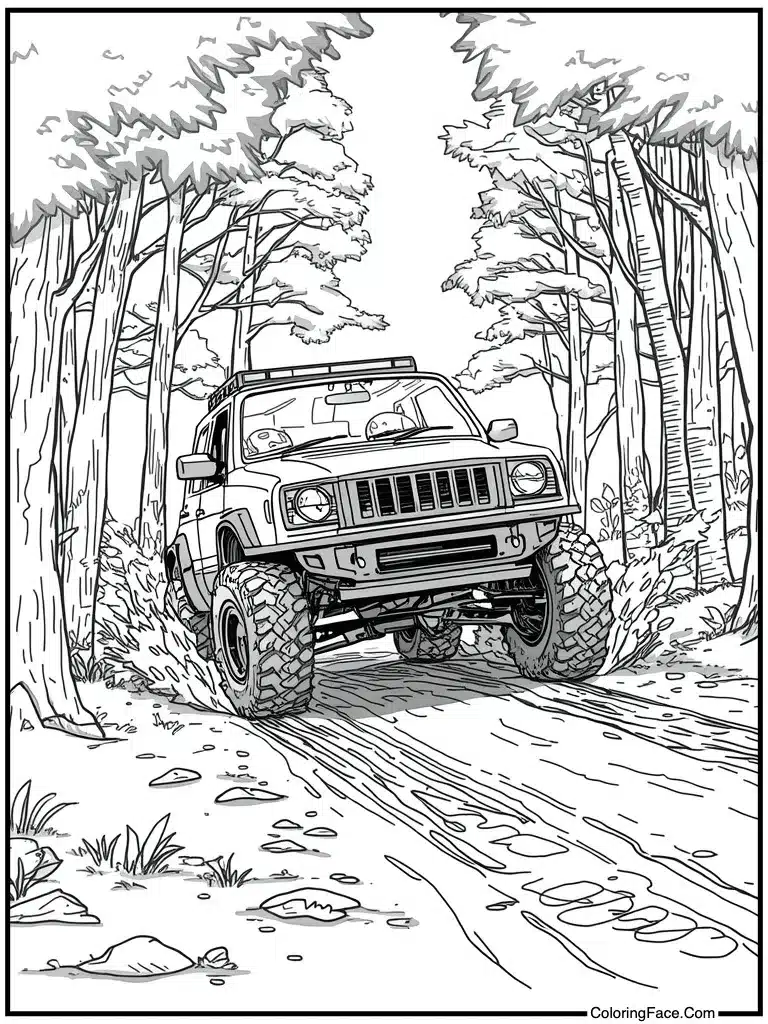 Off road mud splashing