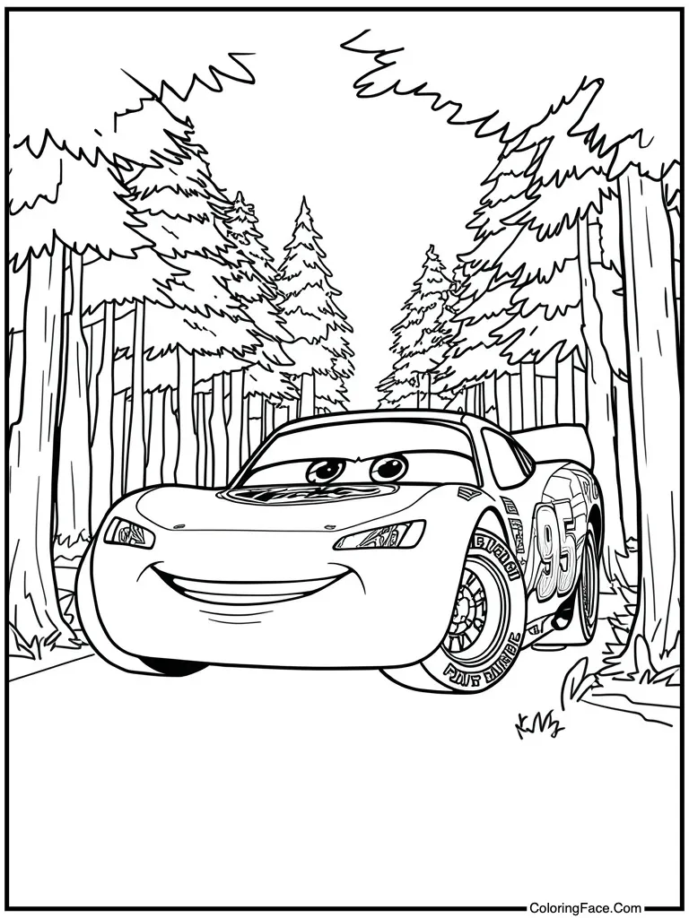 Lightning McQueen racing red