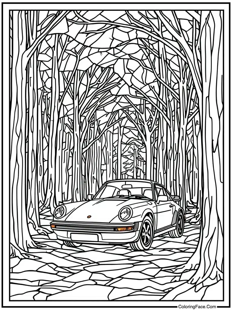 Stained glass window effect