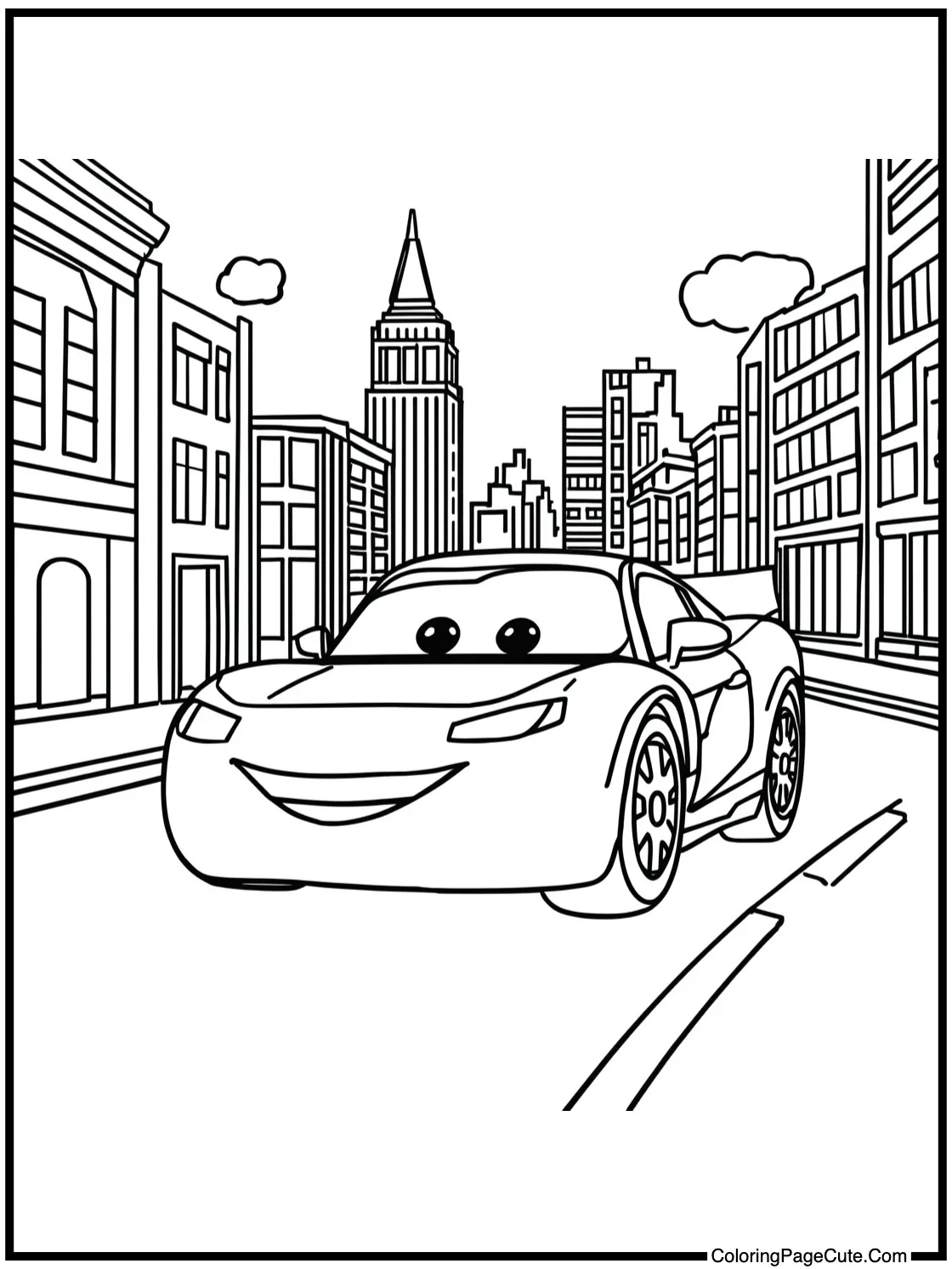 driving through city