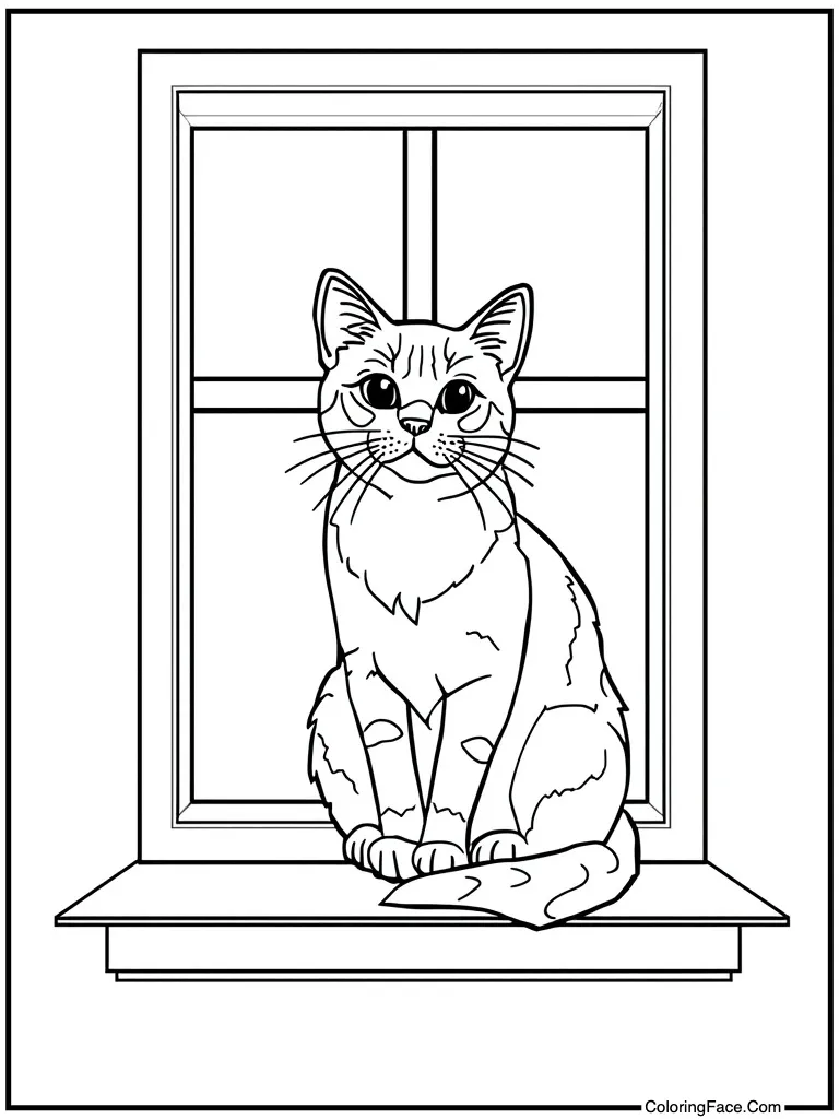 Sitting on window sill