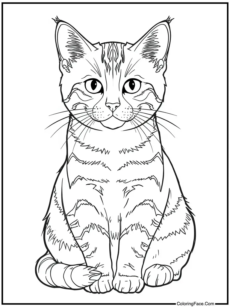 Tabby stripes orange fur