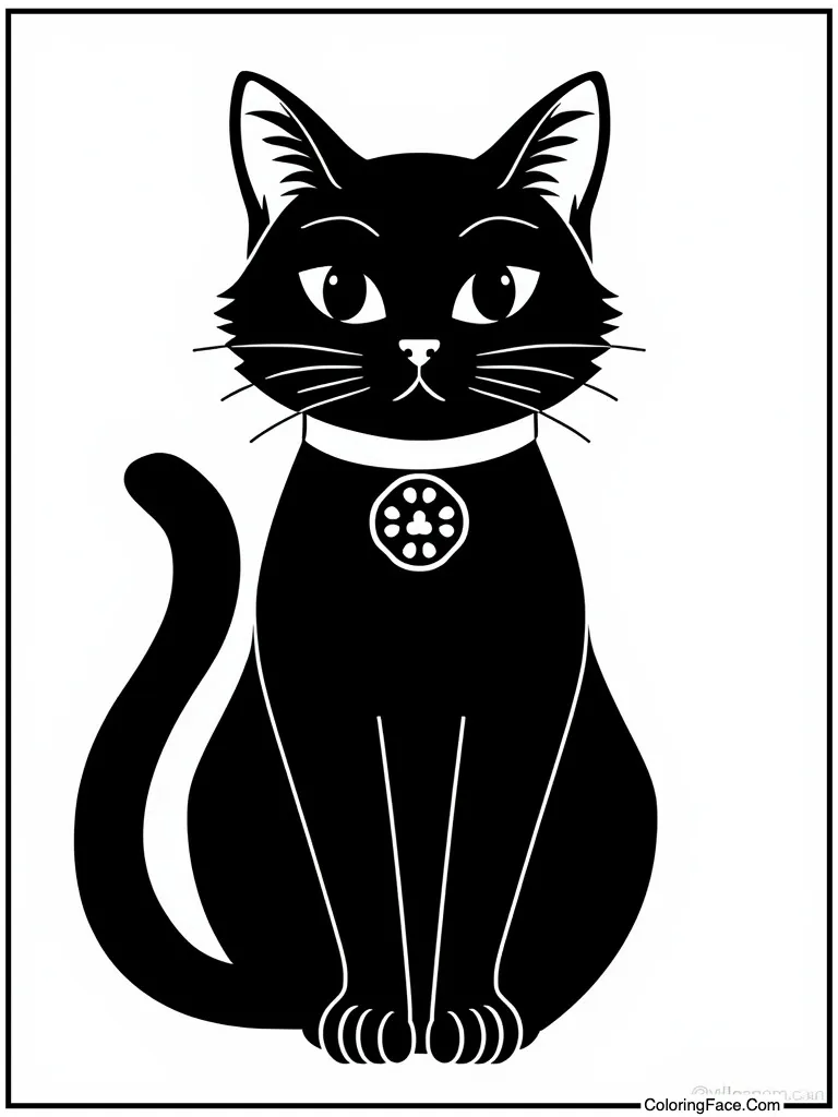 Solid black lucky animal