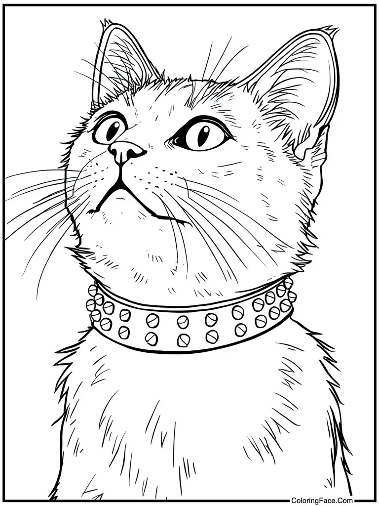 Wearing a studded collar