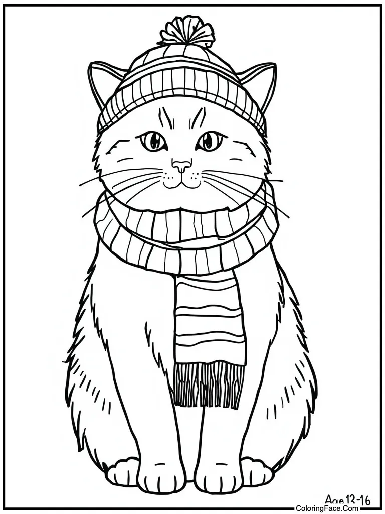 Wearing a winter scarf