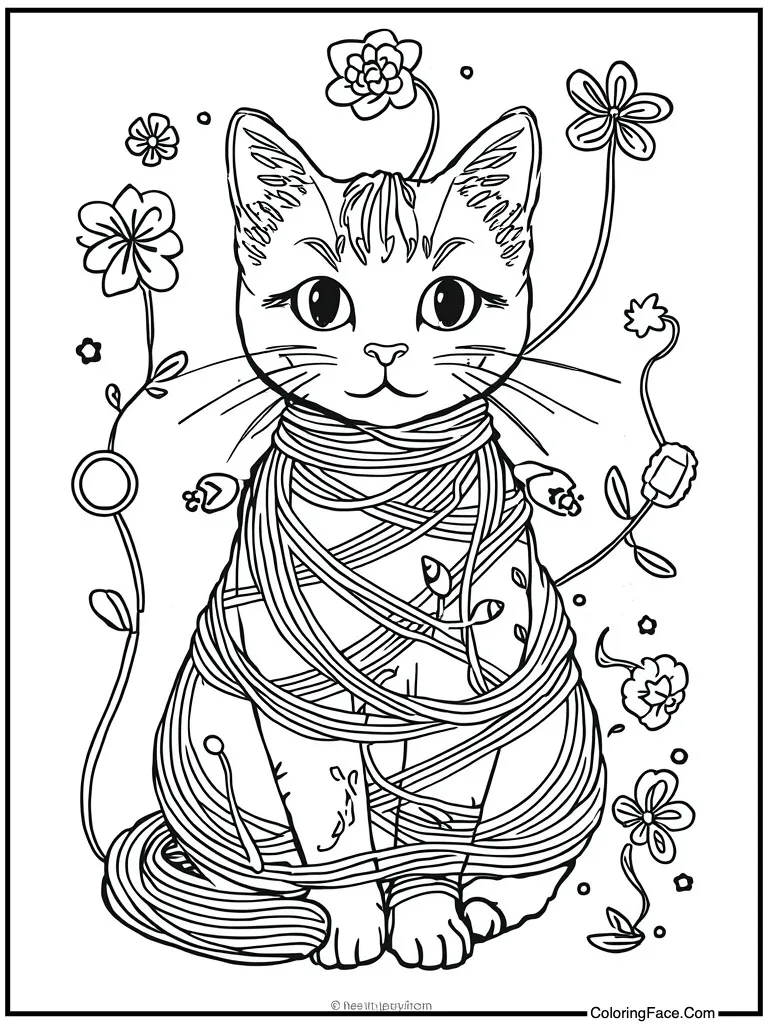 Tangled in wool string