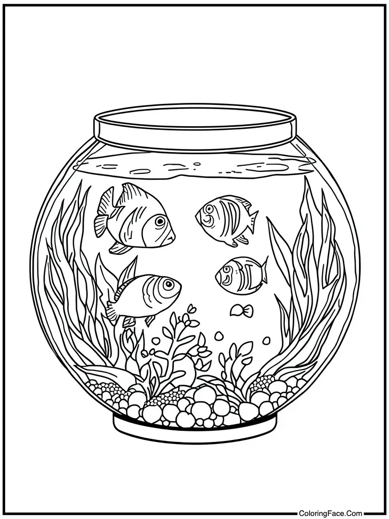 Looking at fish bowl