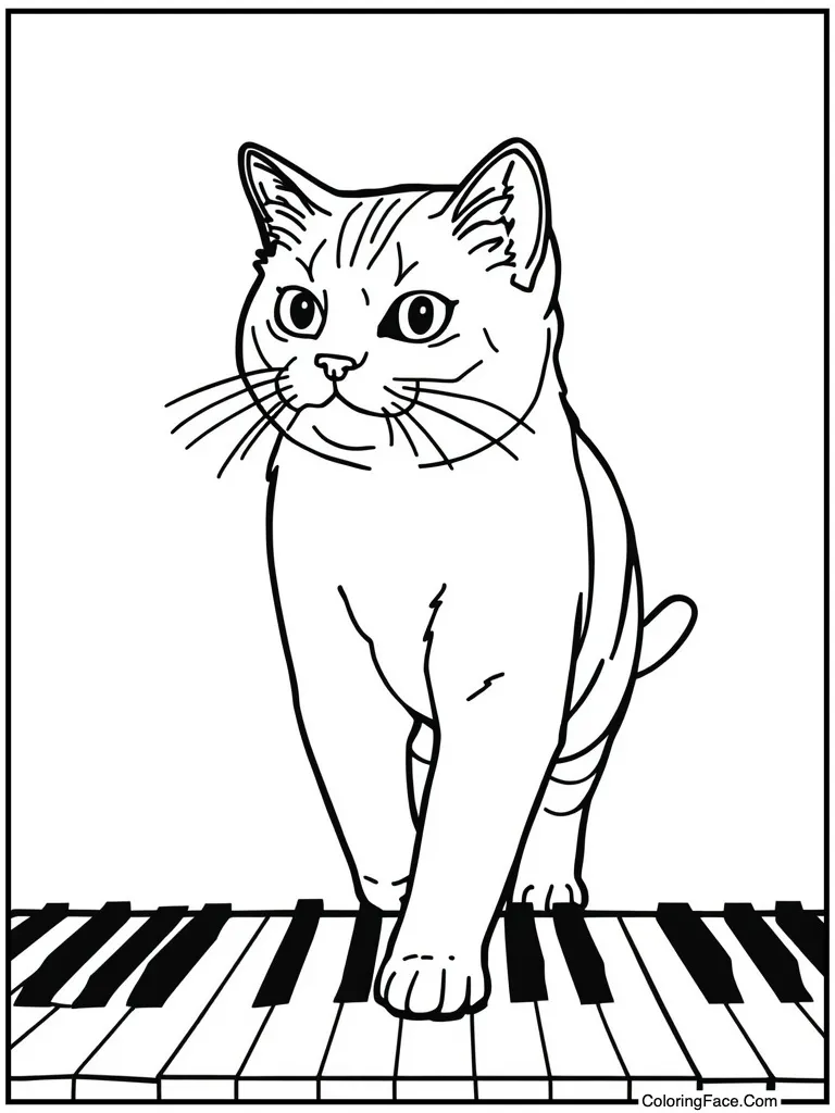 Walking on piano keys