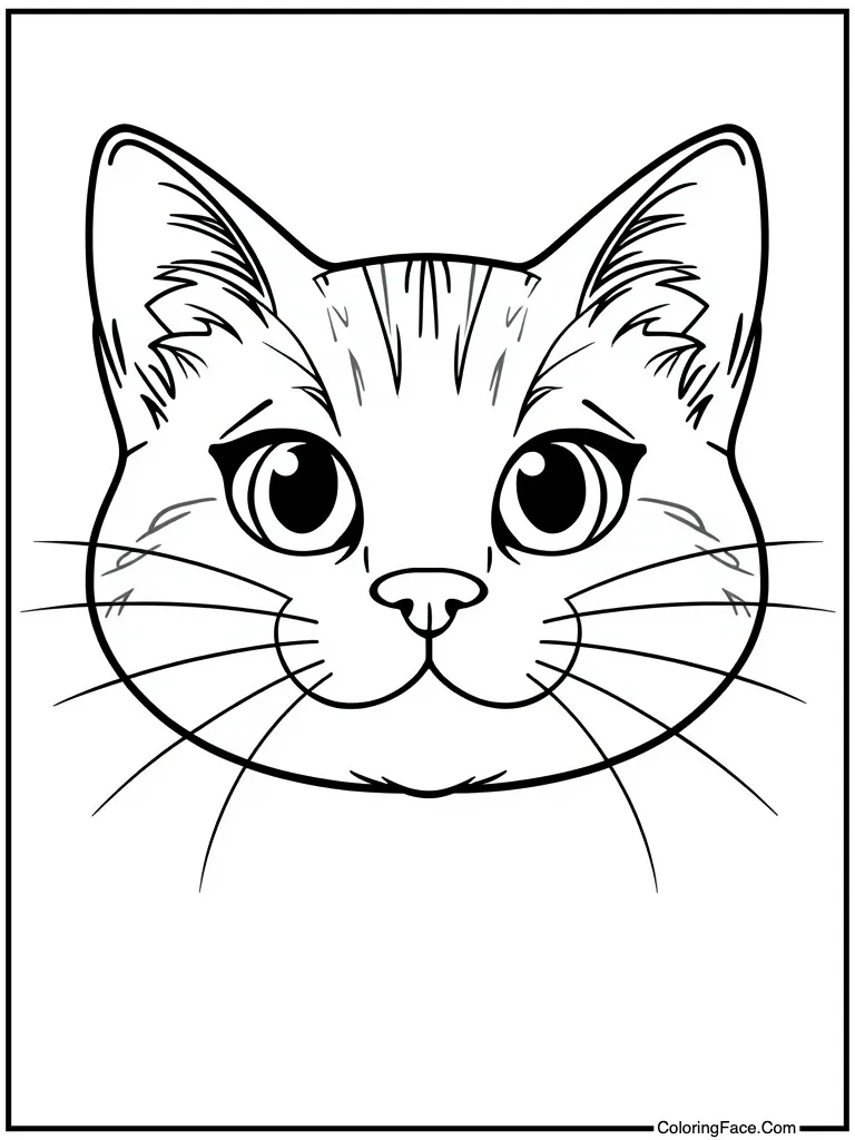 Cartoon funny face drawing