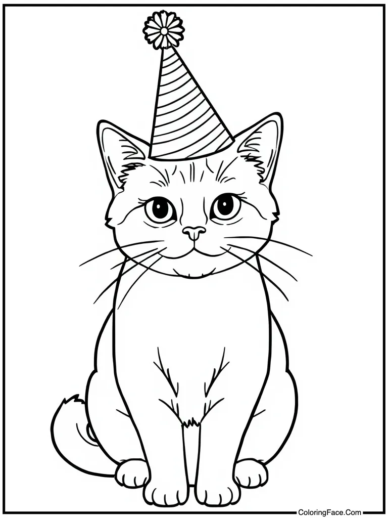 Wearing a party hat