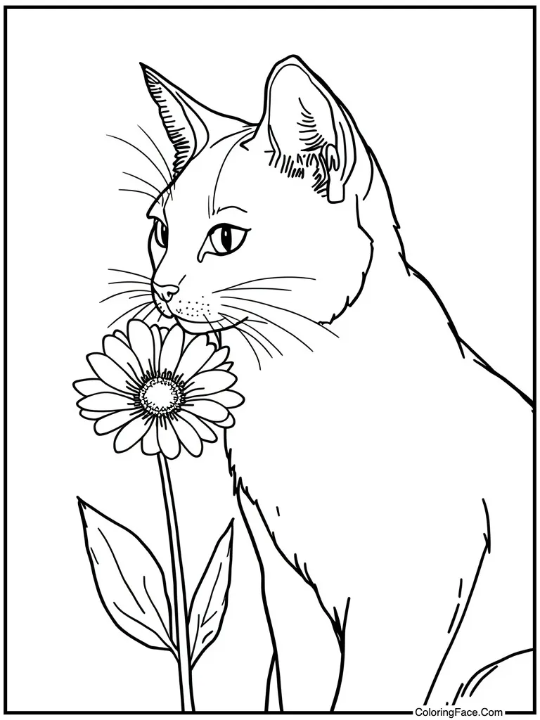 Smelling a flower bloom