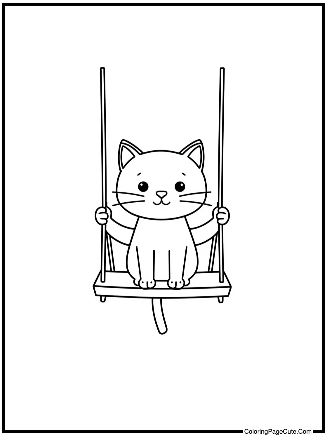 sitting on a swing