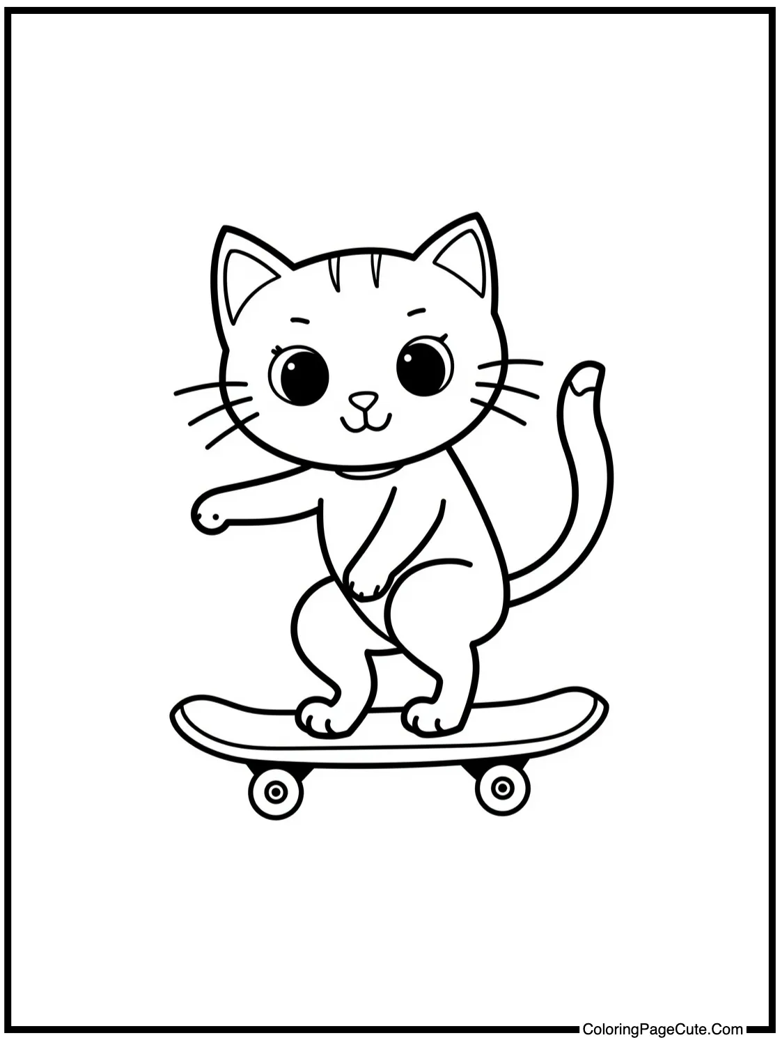 riding a skateboard