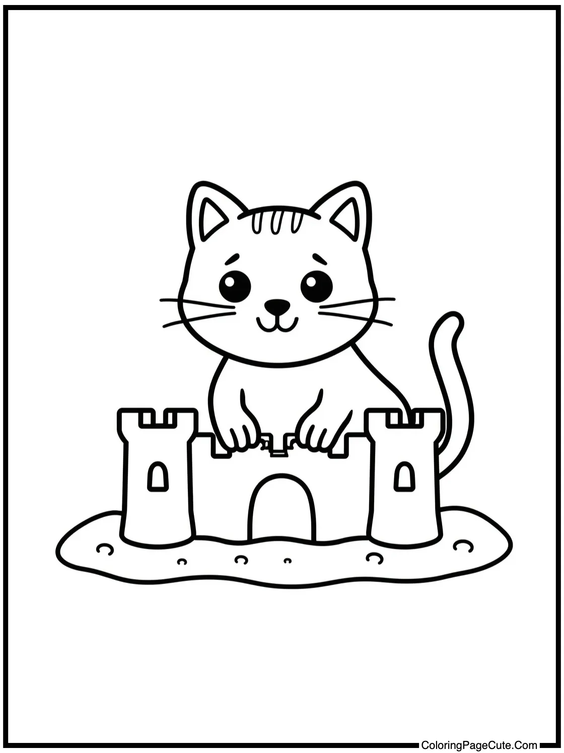 building a sandcastle