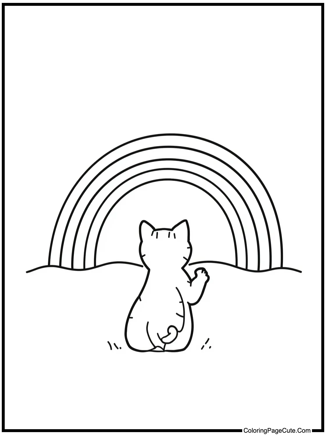 looking at a rainbow