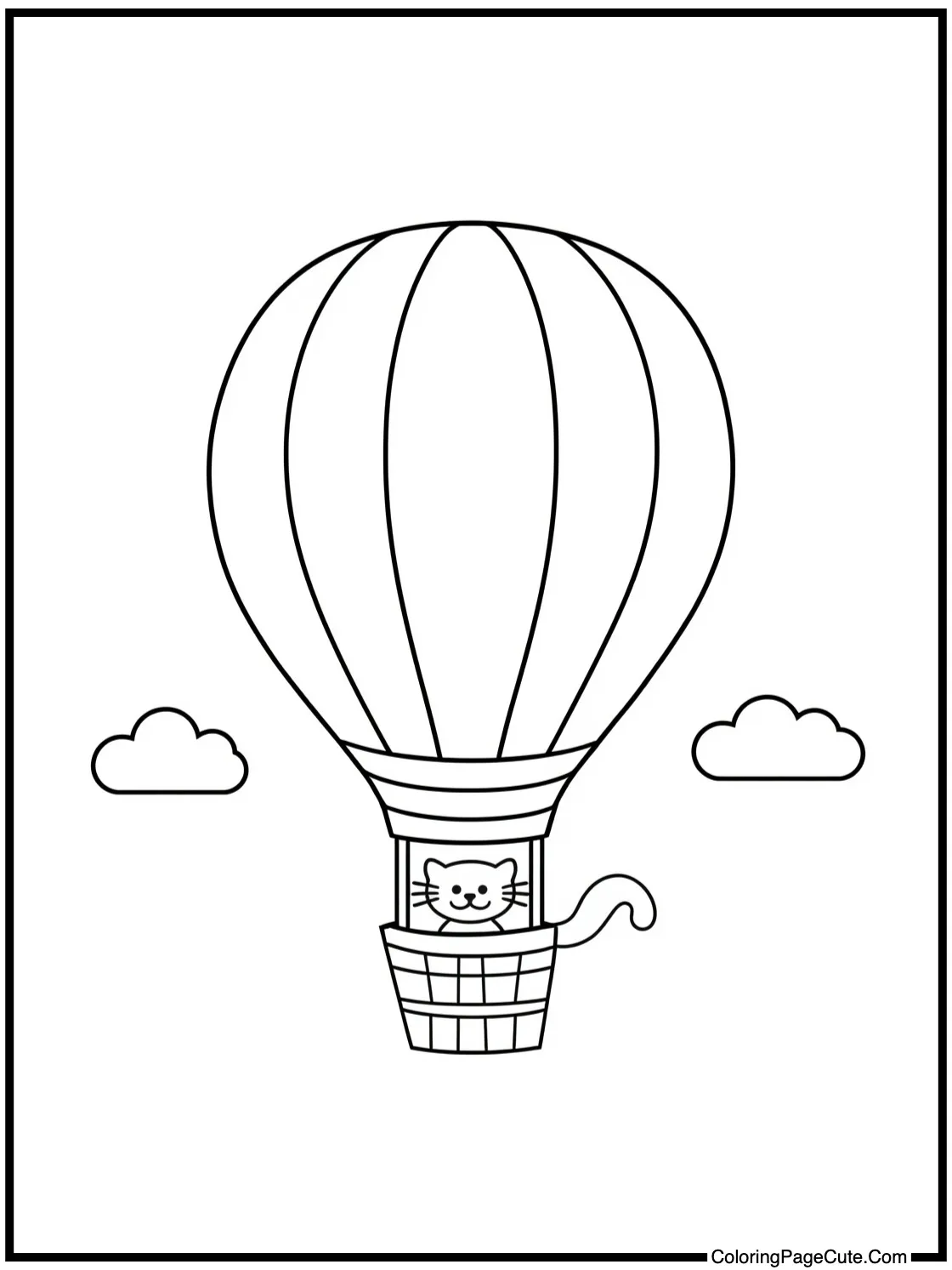 on a hot air balloon