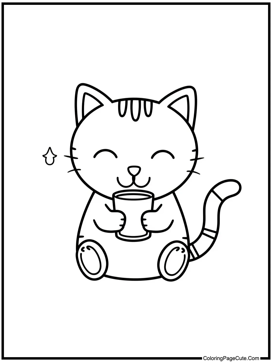 enjoying a warm drink