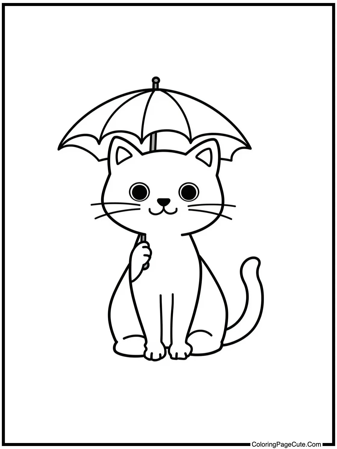 with a tiny umbrella