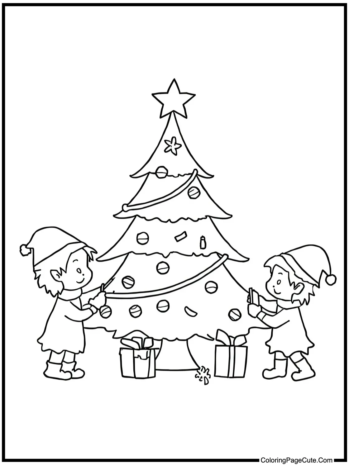 Elves decorating
