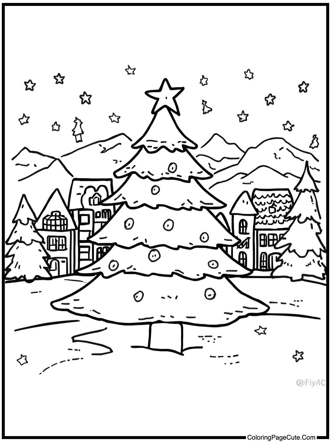 With a Village in background