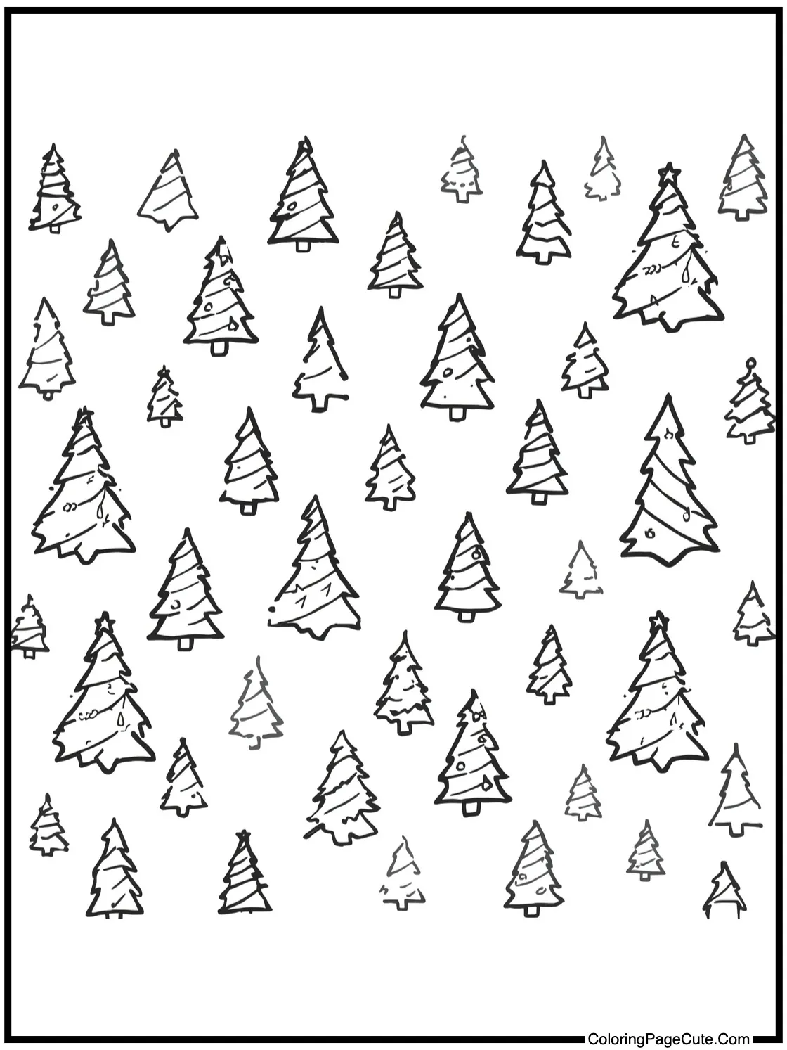 Pattern of small trees