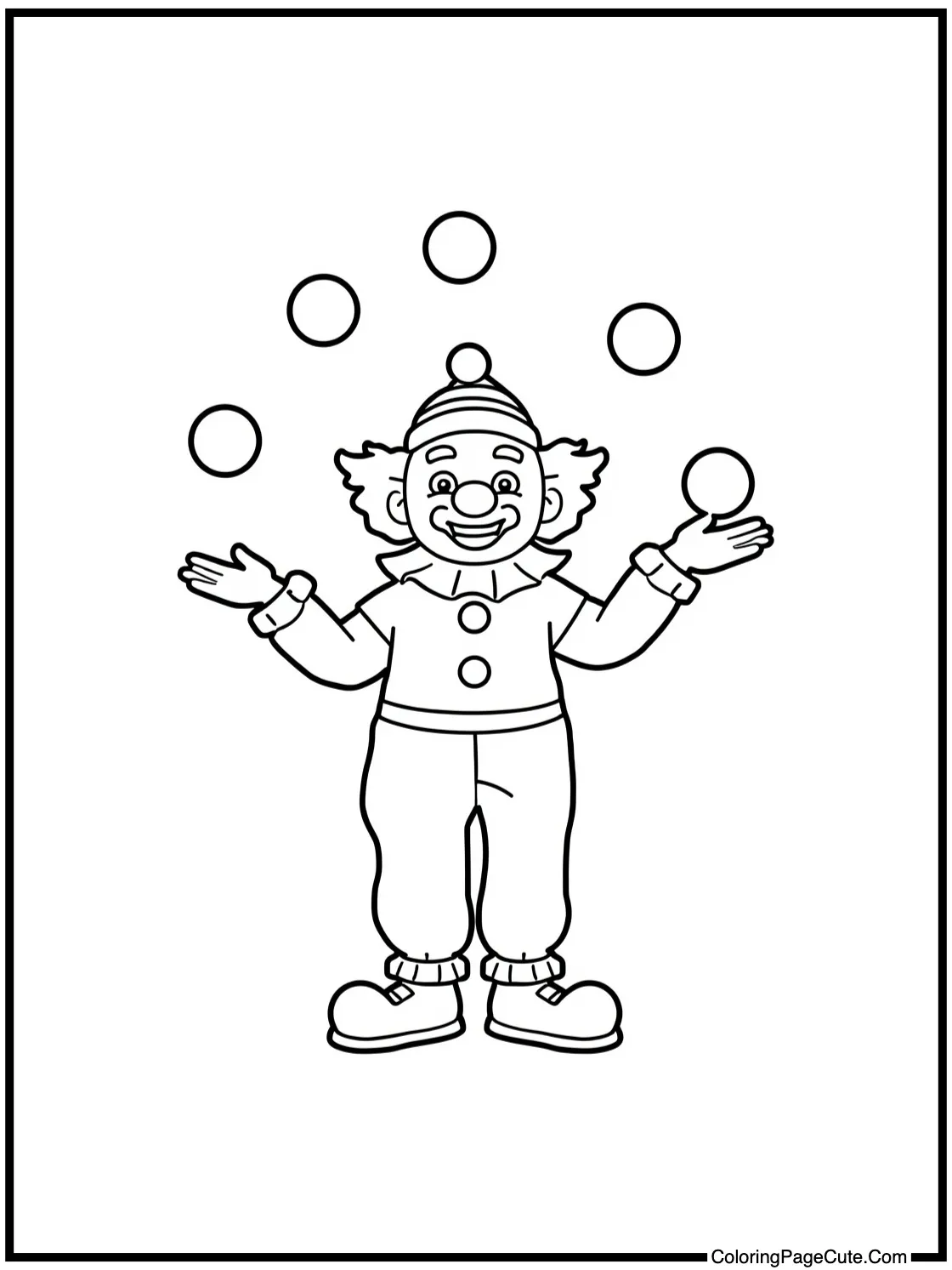  juggling colorful balls