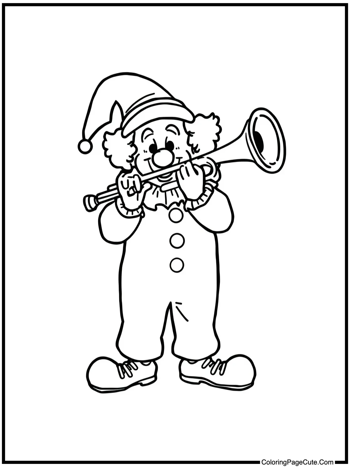  playing a shiny trumpet