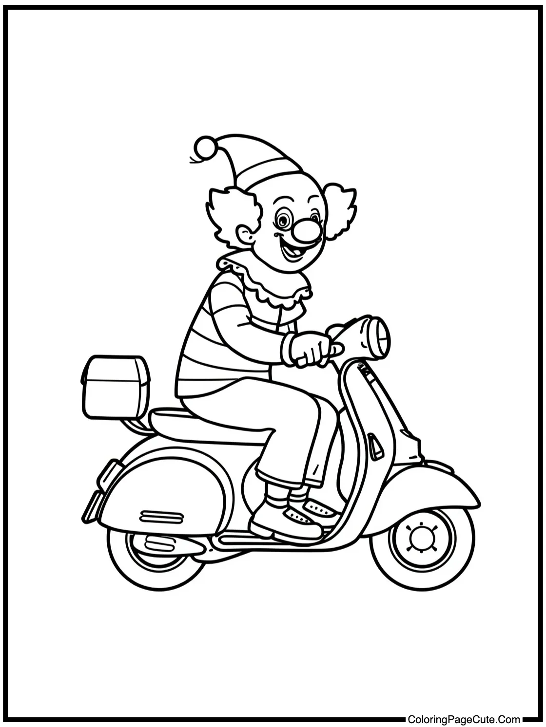  riding a fast scooter