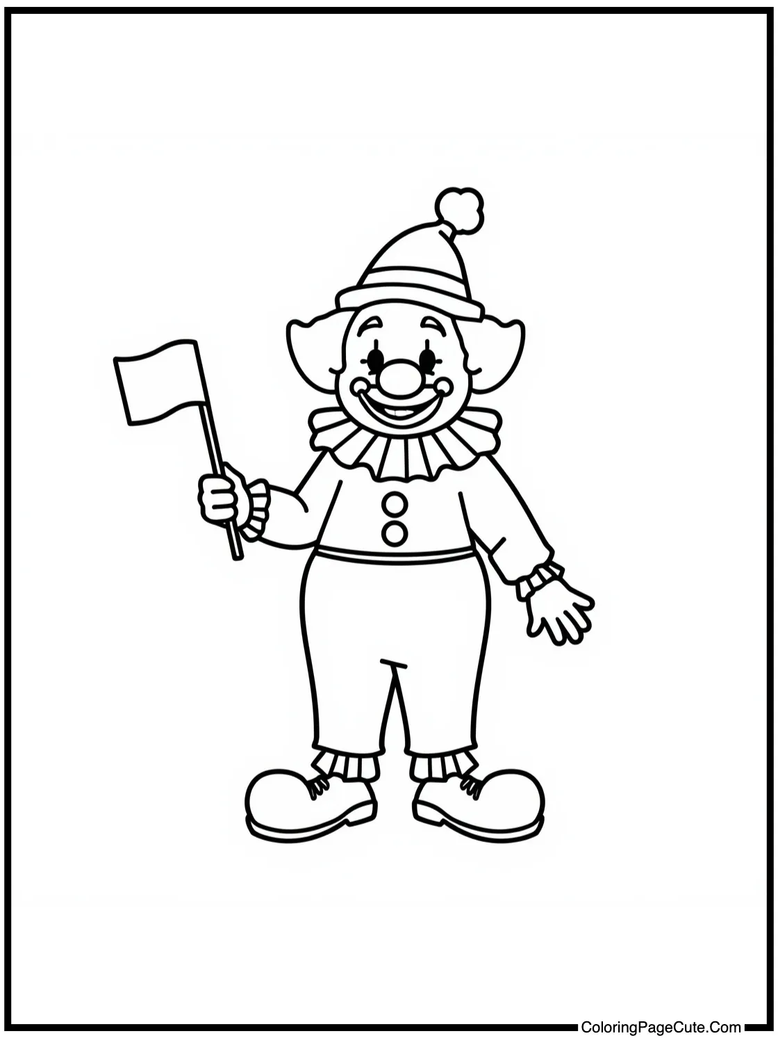  holding a small flag