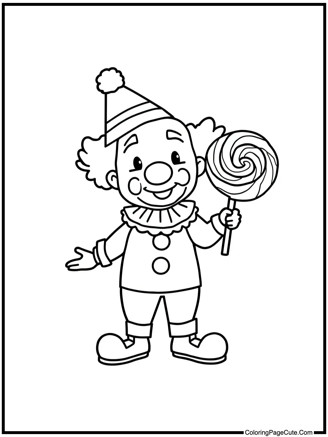  holding a big lollipop