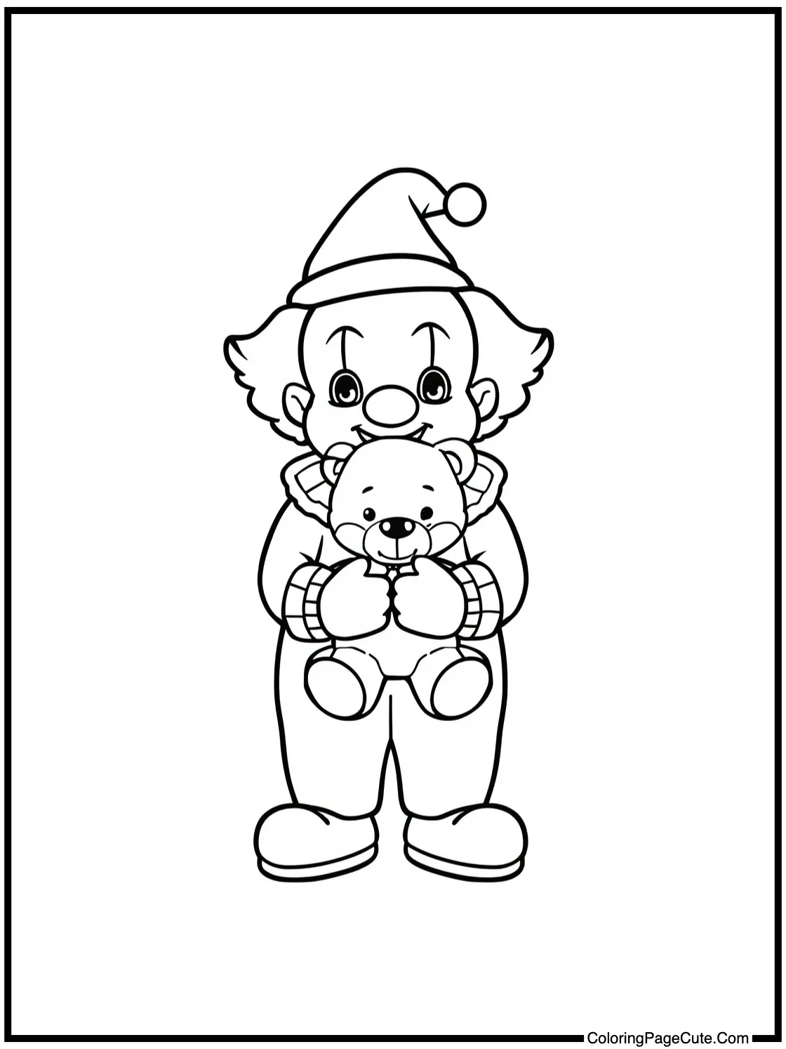  holding a cuddly teddy