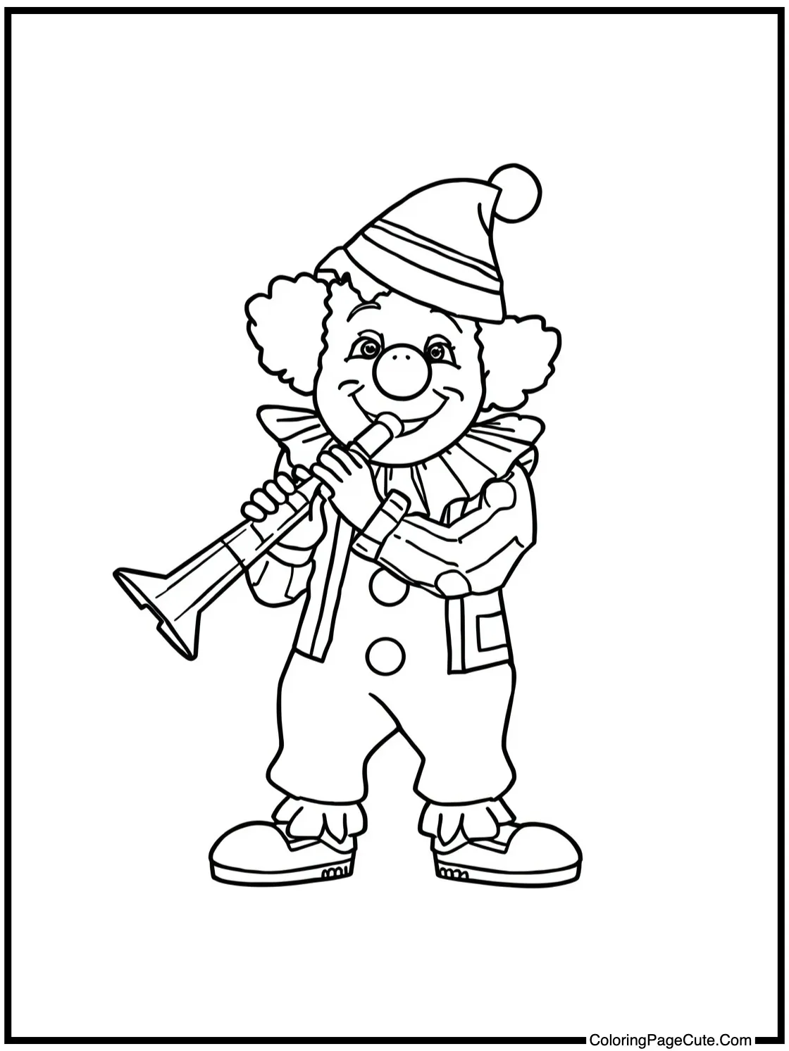  playing a small kazoo