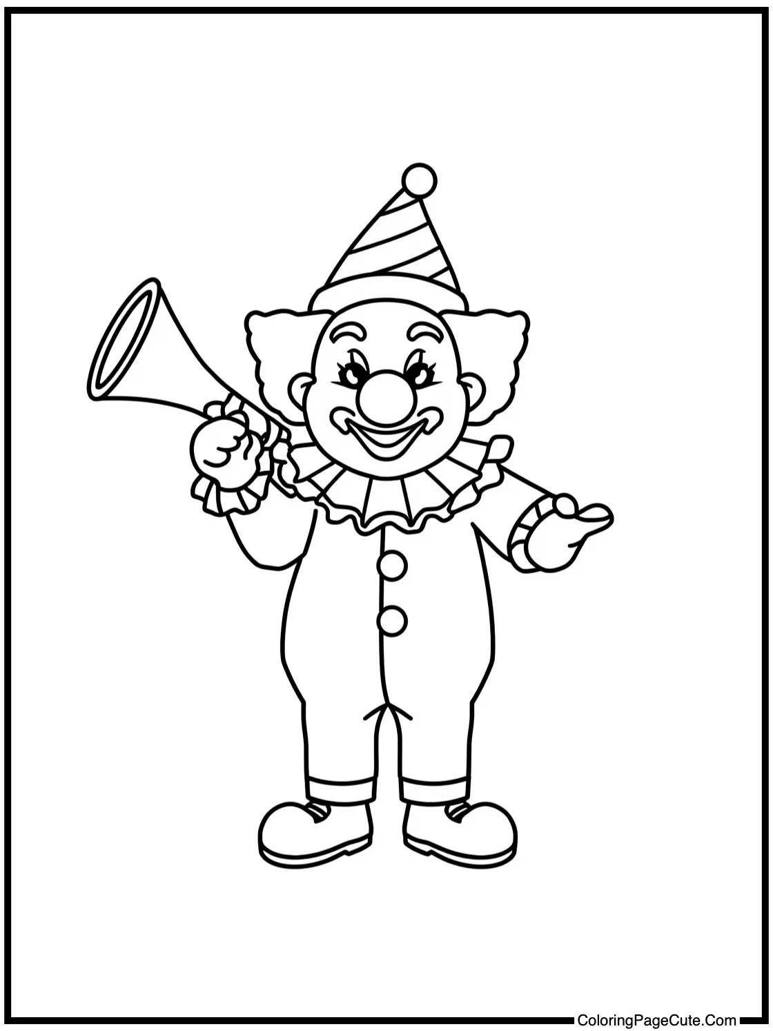  holding a party horn