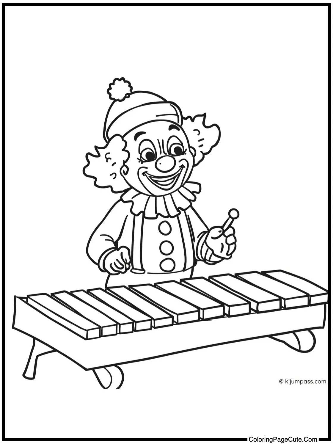  playing a xylophone