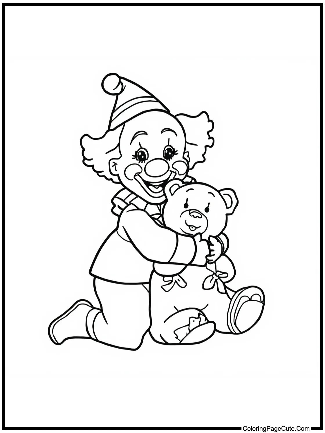  hugging a teddy bear