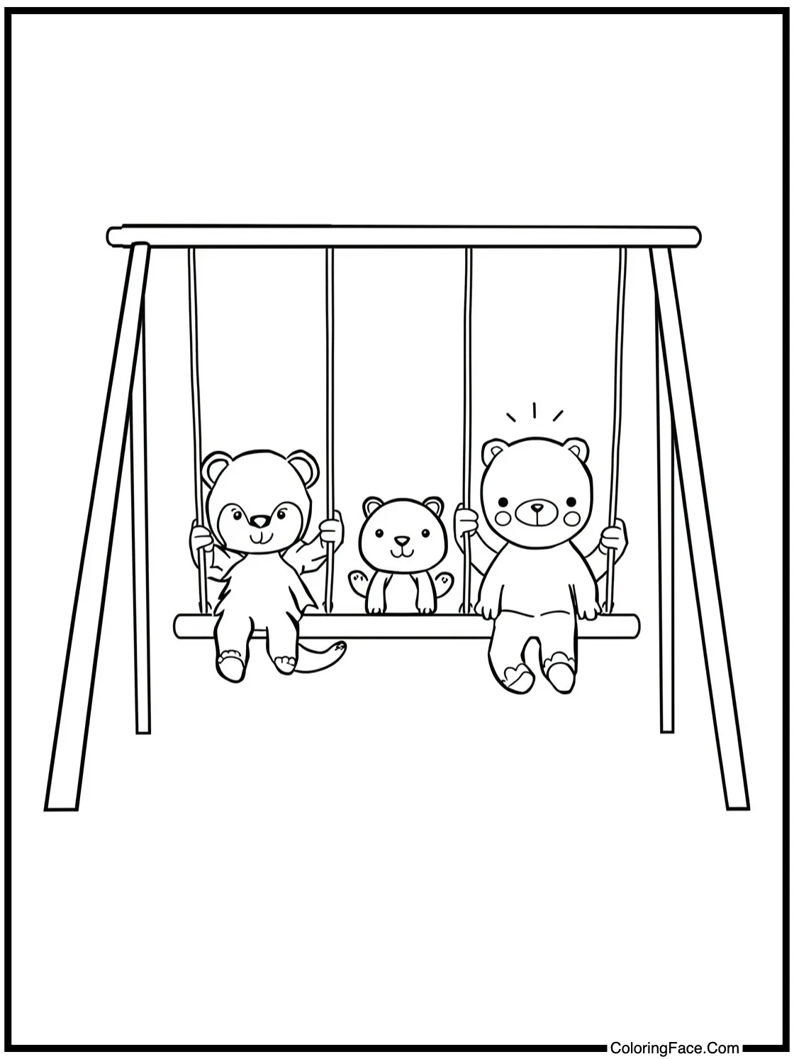 swinging on swings