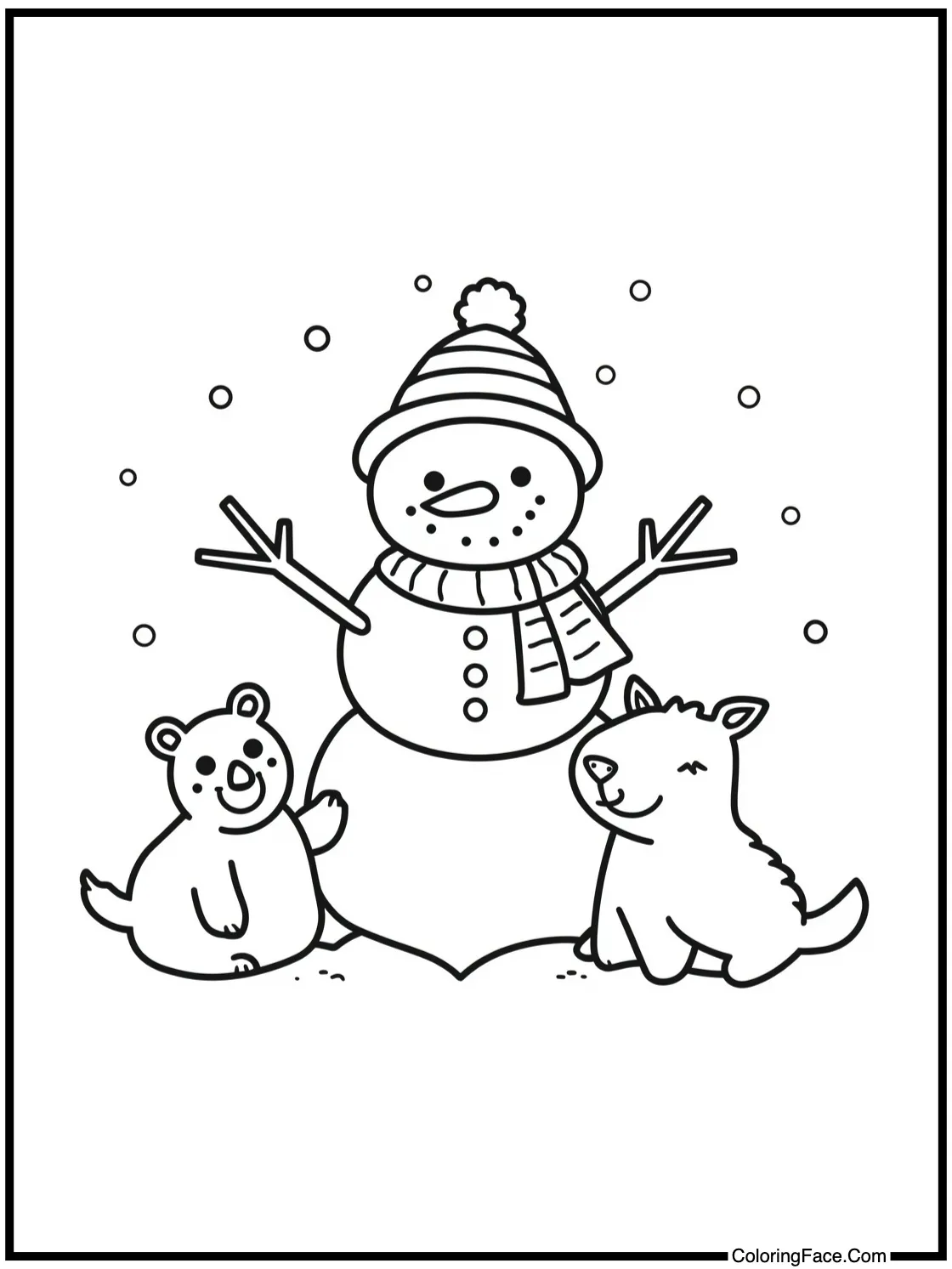 building a snowman
